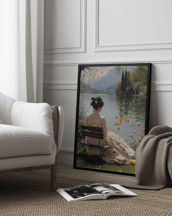 Tablou înramat „Tranquil Waterside” de Dikhotomy