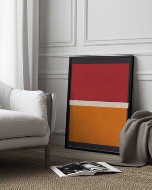 Tablou înramat „Red and Orange Blocks” de Vitor Costa