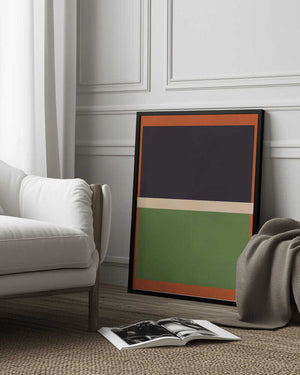 Tablou înramat „Bold Geometric Blocks” de Vitor Costa