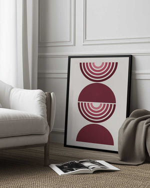 Tablou înramat „Red Symmetry Layers” de Vitor Costa