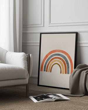 Tablou înramat „Muted Rainbow Curve” de City Art