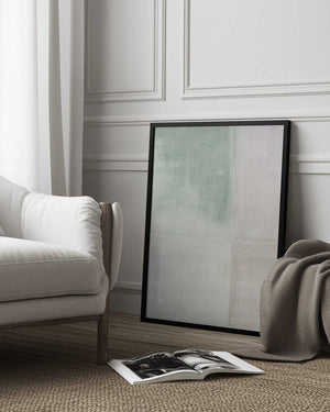 Tablou înramat „Pastel Painted Wall Sage Green Nude” de Alexandra Weise
