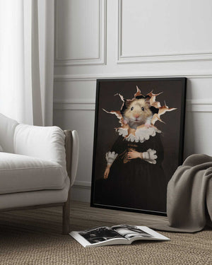 Tablou înramat „Portrait of a Young Hamster” de Marja van den Hurk