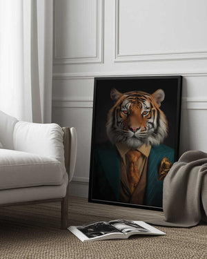 Tablou înramat „Tiger Portrait” de Andreas Magnusson