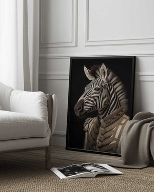 Tablou înramat „Zebra Portrait” de Andreas Magnusson