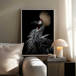 Tablou înramat „Crowned crane's portrait” de Eiji Itoyama