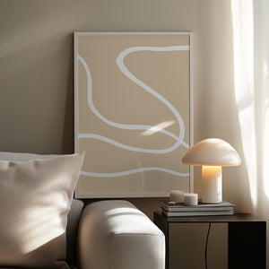 Tablou înramat „Beige Lines 01” de Pictufy Studio