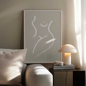 Tablou înramat „Body Sketch Sand” de Pictufy Studio