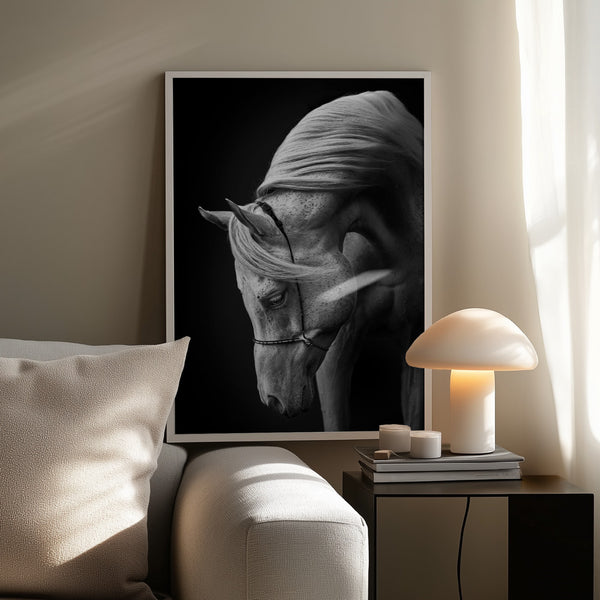 Tablou înramat „white stallion” de Ulrike Leinemann