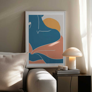 Tablou înramat „Blue Shoulder” de Pictufy Studio II