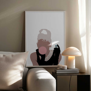 Tablou înramat „Bubblegum Girl” de Pictufy Studio II