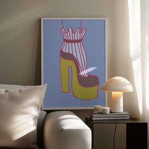 Tablou înramat „Yellow Heel 01” de Pictufy Studio