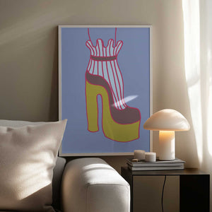 Tablou înramat „Yellow Heel 01” de Pictufy Studio