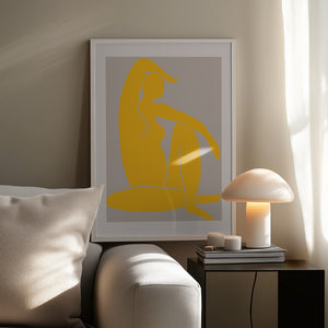 Tablou înramat „Yellow Figure” de Pictufy Studio II
