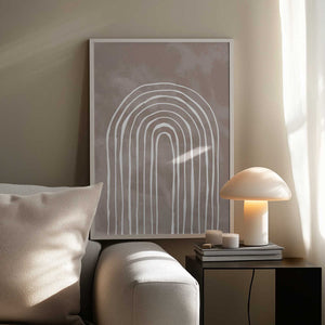 Tablou înramat „Arch_one way_003_white” de Pictufy Studio II