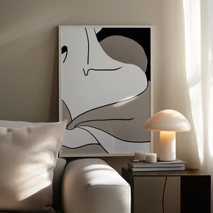 Tablou înramat „matisse_shoulder_vector_002_Black” de Pictufy Studio II