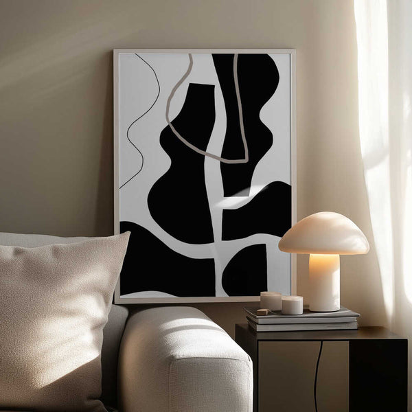 Tablou înramat „Flowing Silhouettes” de uplusmestudio