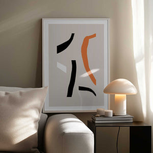 Tablou înramat „Colorful Curved Shapes” de uplusmestudio