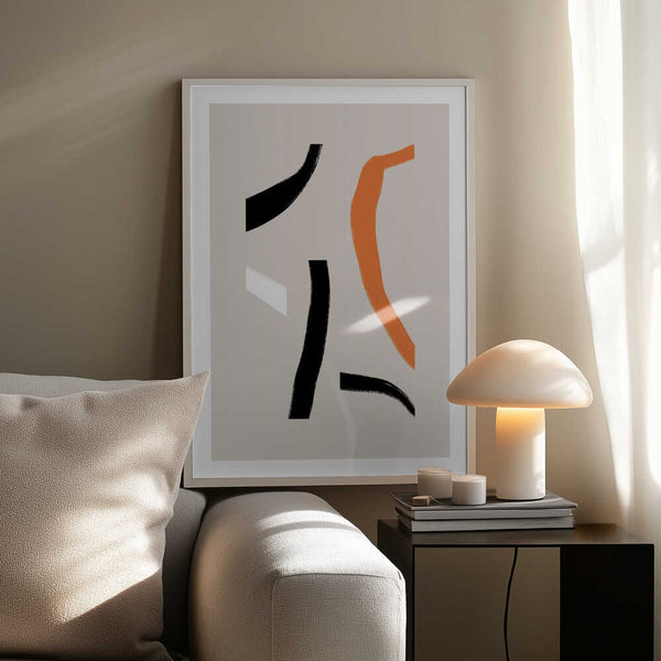 Tablou înramat „Colorful Curved Shapes” de uplusmestudio