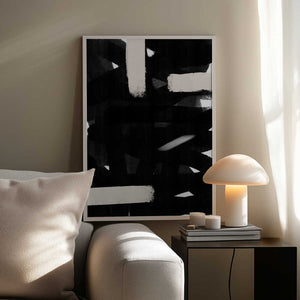 Tablou înramat „Monochrome Brushstrokes” de uplusmestudio