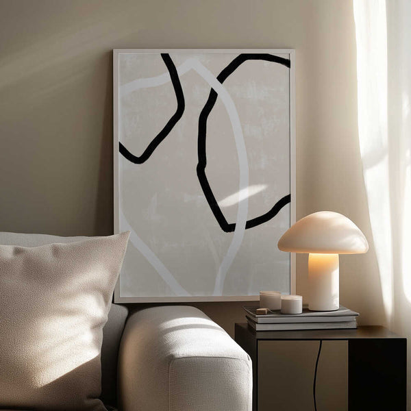 Tablou înramat „Curved Lines Dance” de uplusmestudio