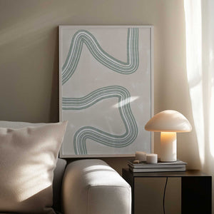 Tablou înramat „Curved Tranquility” de uplusmestudio