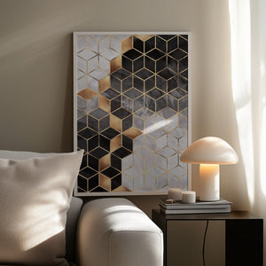 Tablou înramat „Smoky Cubes” de Elisabeth Fredriksson