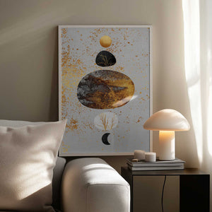 Tablou înramat „Sun And Moon” de Elisabeth Fredriksson