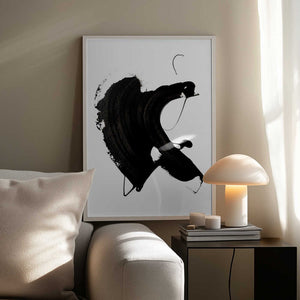 Tablou înramat „Black abstract Stroke” de uplusmestudio