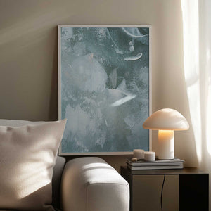Tablou înramat „Green and White Acrylic” de uplusmestudio