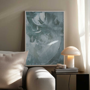 Tablou înramat „Green and White Acrylic” de uplusmestudio