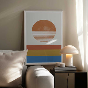Tablou înramat „Striped Horizon Sun” de THE MIUUS STUDIO