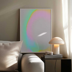 Tablou înramat „Pastel Glow Curve” de Treechild