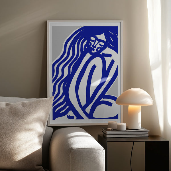 Tablou înramat „Blue Contours” de Treechild