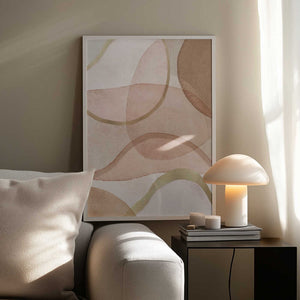 Tablou înramat „Blush and Brown Abstract” de Kathrin Pienaar
