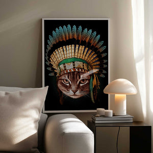 Tablou înramat „chief cat” de Adam Lawless