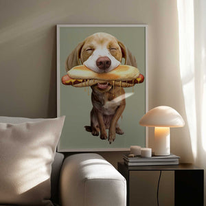 Tablou înramat „hotdog” de Adam Lawless