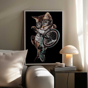 Tablou înramat „bmx cat” de Adam Lawless
