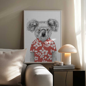 Tablou înramat „Summer koala (red)” de Balazs Solti
