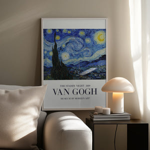 Tablou înramat „The Starry Night” de Vincent Van Gogh