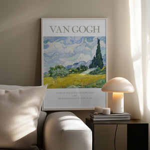 Tablou înramat „Wheat Field With Cypresses” de Vincent Van Gogh