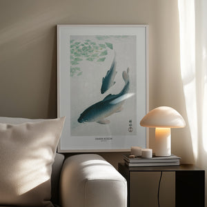 Tablou înramat „Carp Or Koi” de Ohara Koson