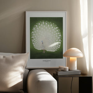 Tablou înramat „Peacock - Wide” de Ohara Koson