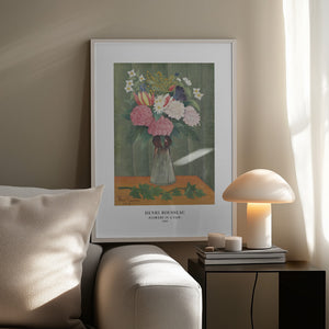Tablou înramat „Flowers In a Vase” de Henri Rousseau