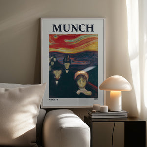 Tablou înramat „Anxiety” de Edvard Munch