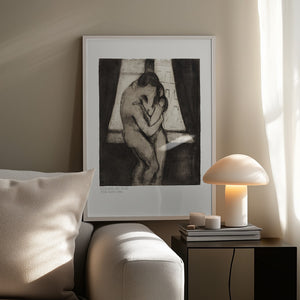 Tablou înramat „The Kiss 1895” de Edvard Munch