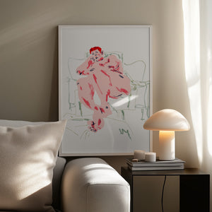 Tablou înramat „Model Resting In A Chair” de Francesco Gulina