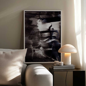 Tablou înramat „Monochrome Textures And Fluid Brushstrokes” de uplusmestudio