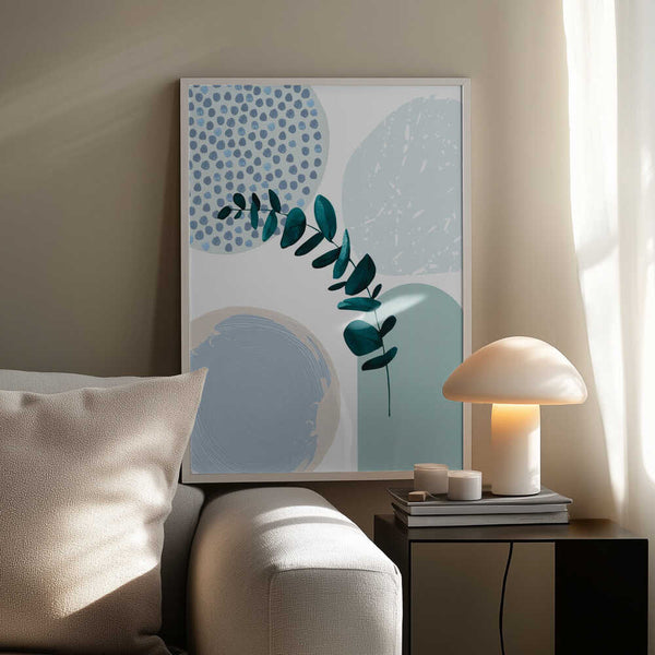 Tablou înramat „Blue green boho-2” de Sally Ann Moss