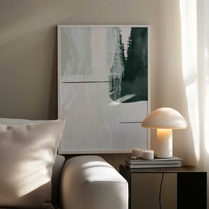 Tablou înramat „Abstract Shapes in Green-2” de Sally Ann Moss